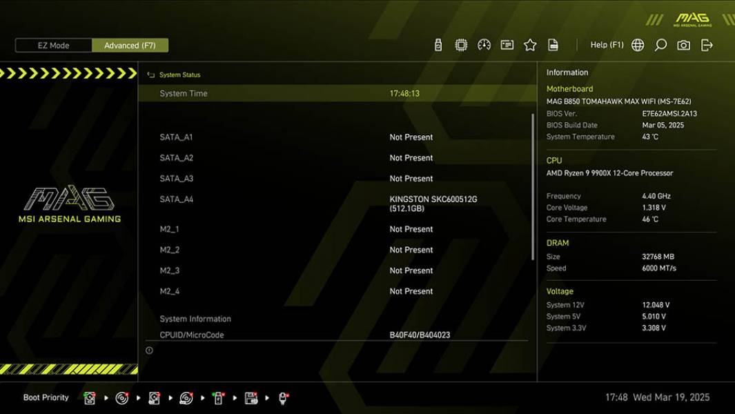 MSI MAG B850 TOMAHAWK MAX WIFI-4